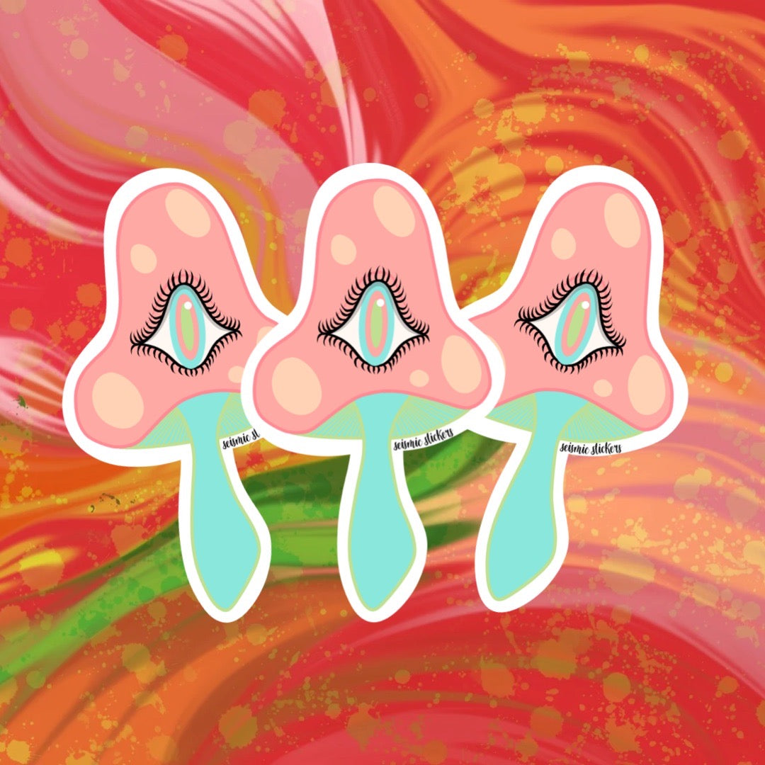 Wild Shroomies - Pink, Green & Blue