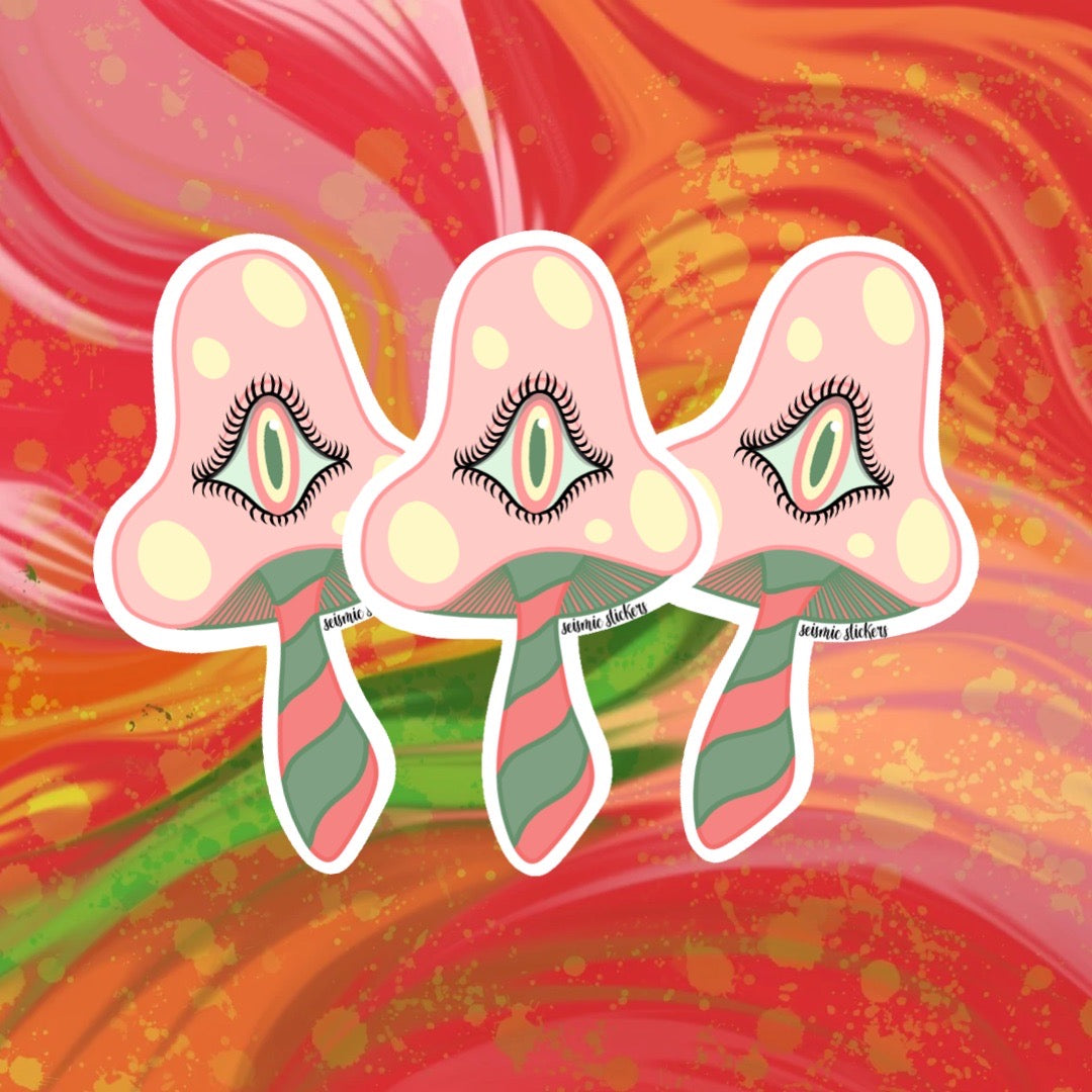 Striped Shroomies - Watermelon