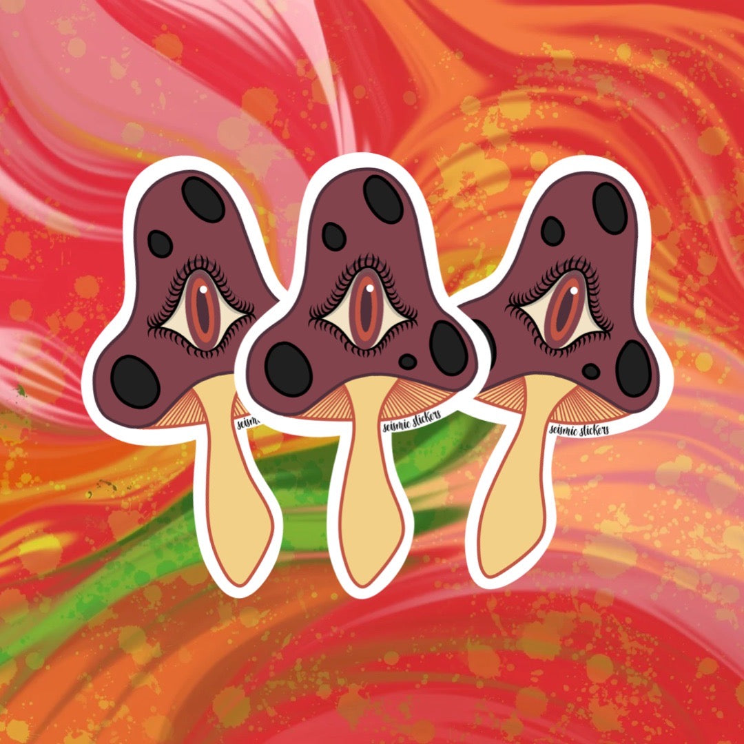 Wild Shroomies - Maroon & Yellow