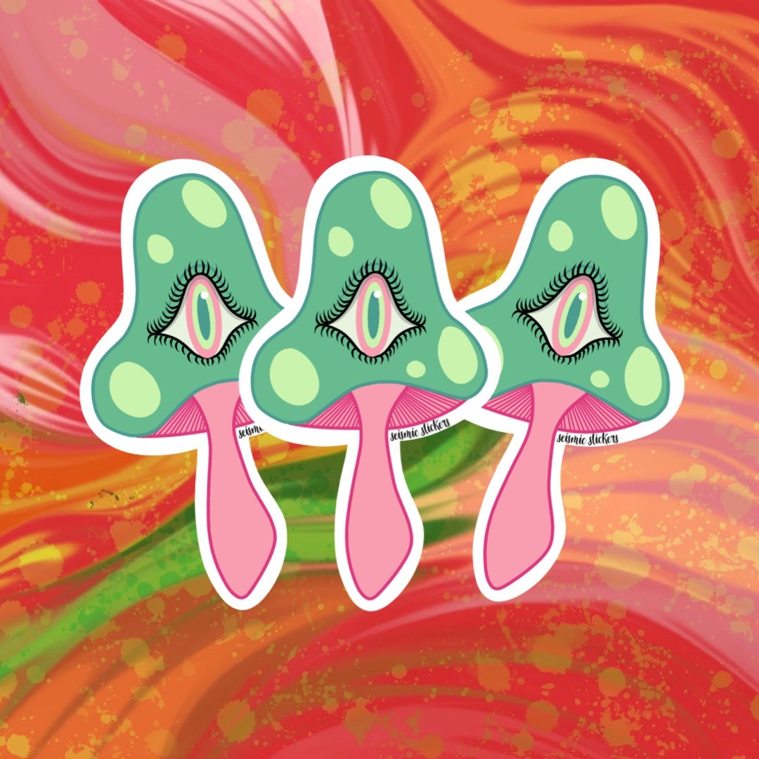 Wild Shroomies - Light Green & Pink