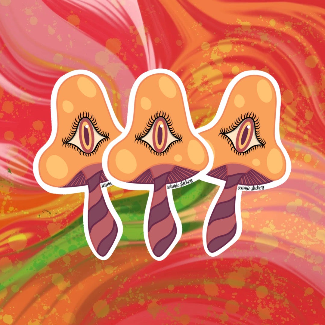 Striped Shroomies - Nectarine