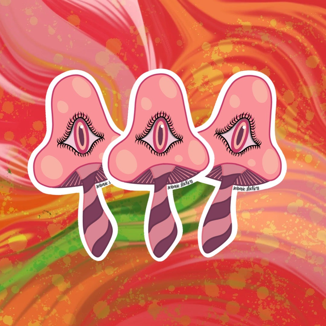 Striped Shroomies - Cherry Taffy