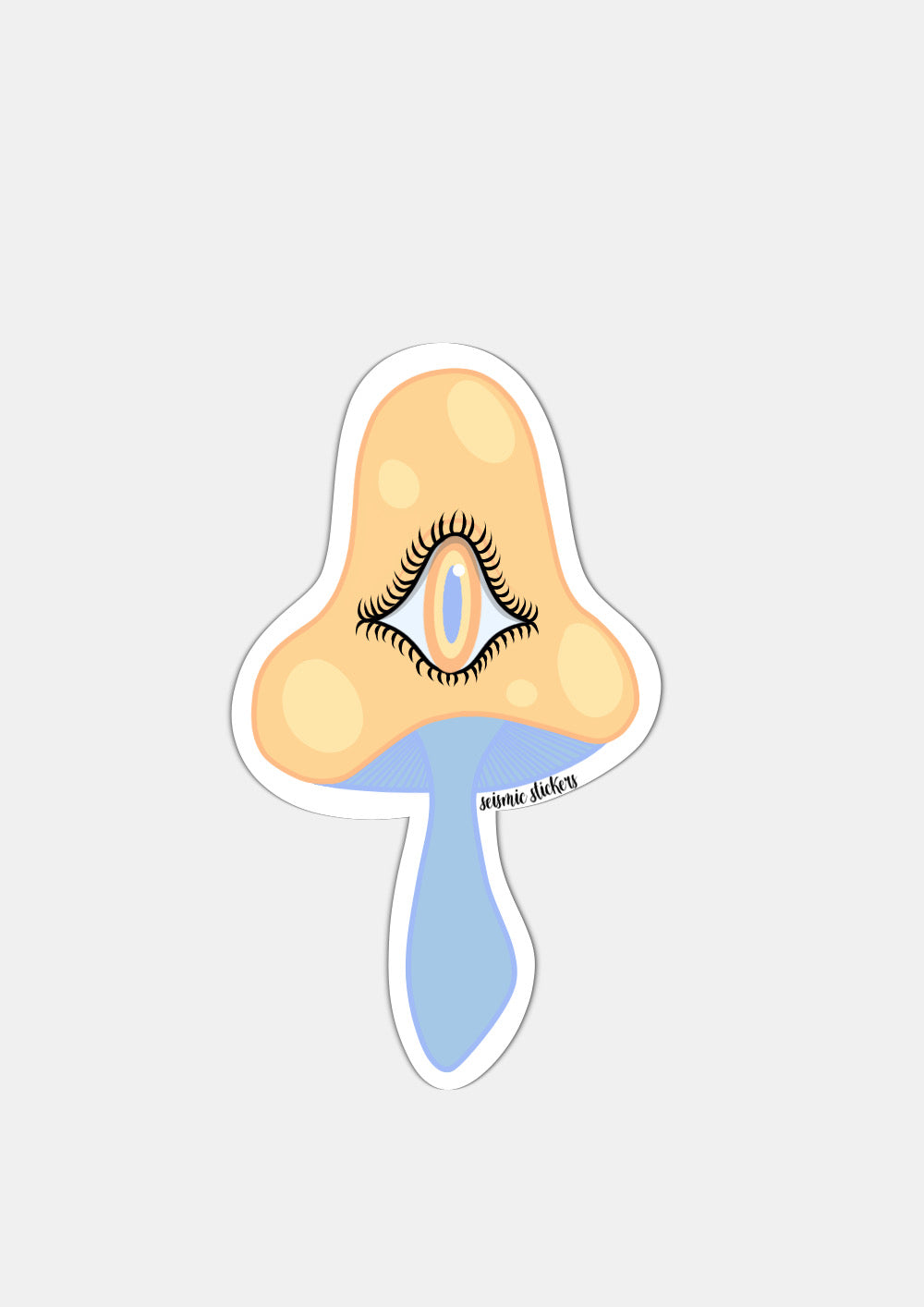 Wild Shroomies - Cream & Light Blue