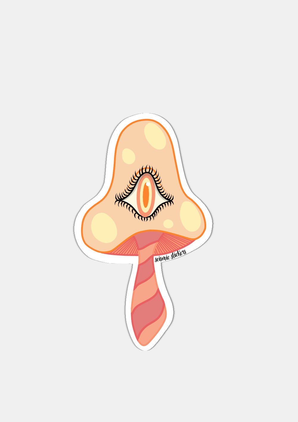 Striped Shroomies - Peach & Pink