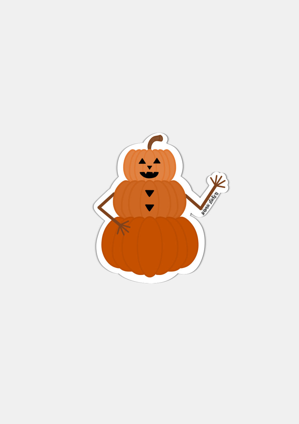 Pumpkin Snowman