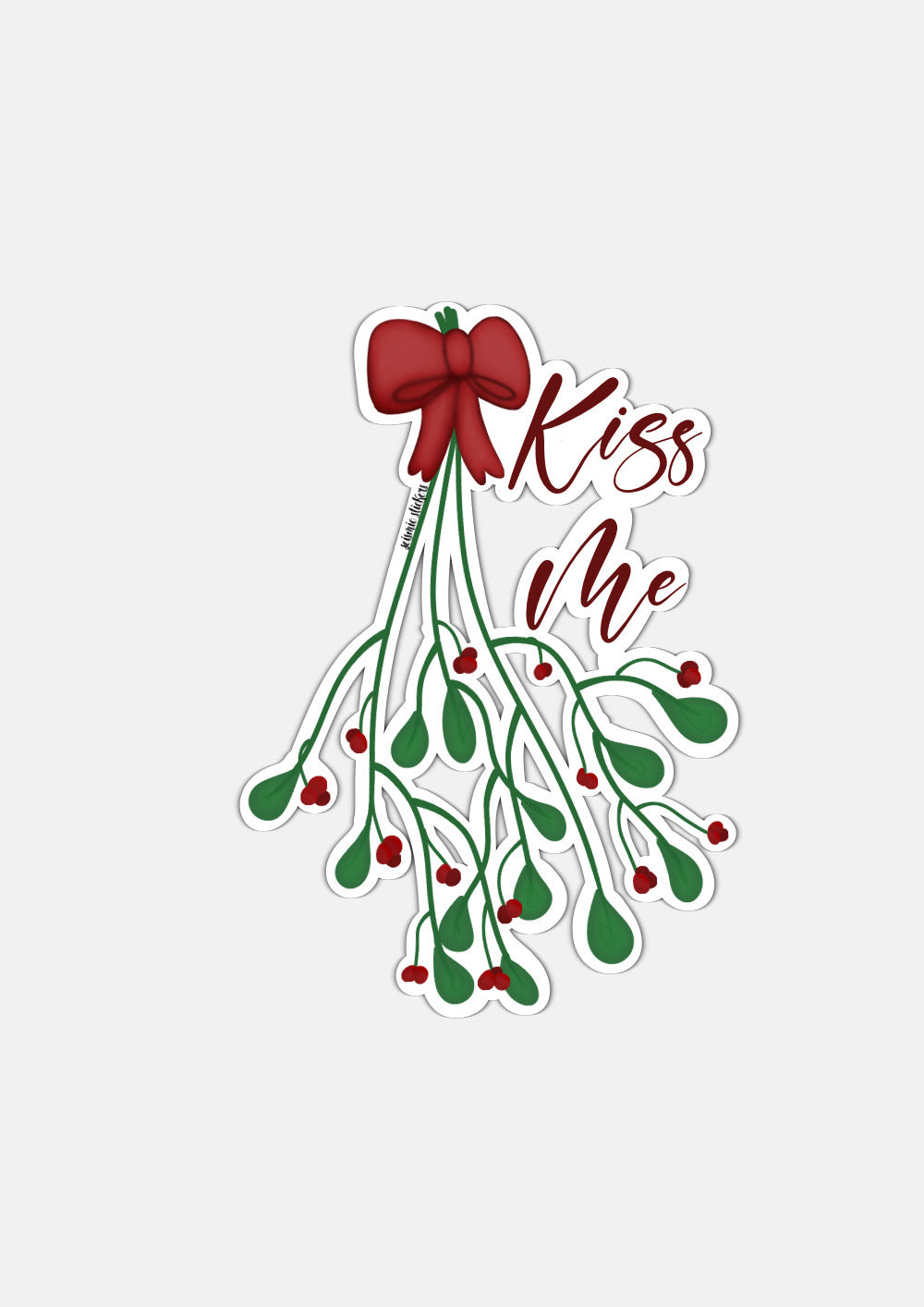 "Kiss Me" Mistletoe Sticker