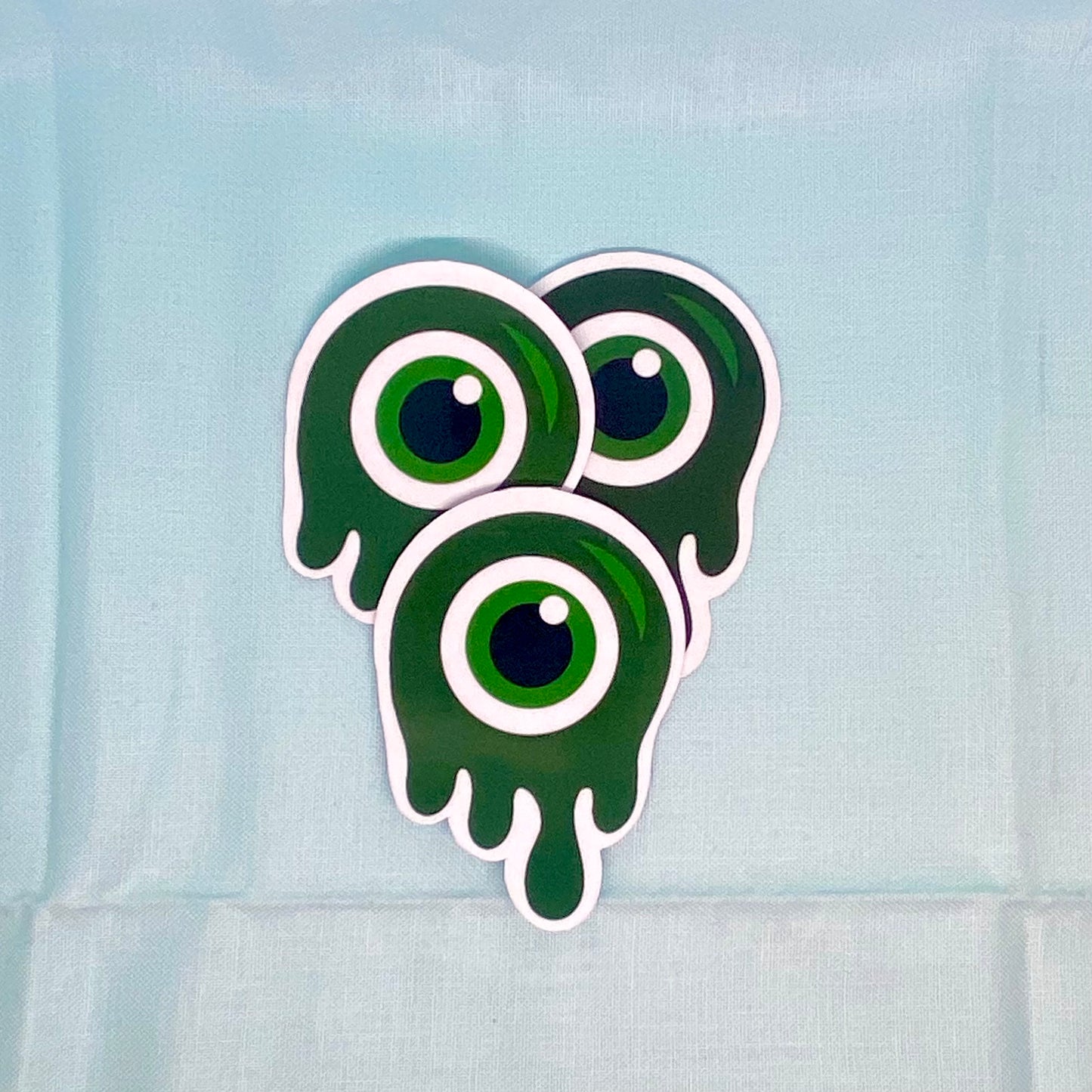 "Melting" Evil Eye - Dark Green