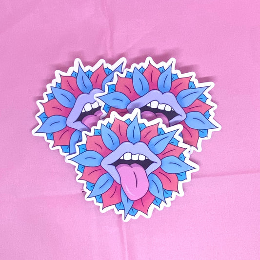 Flower Kiss - Purple, Pink, & Blue