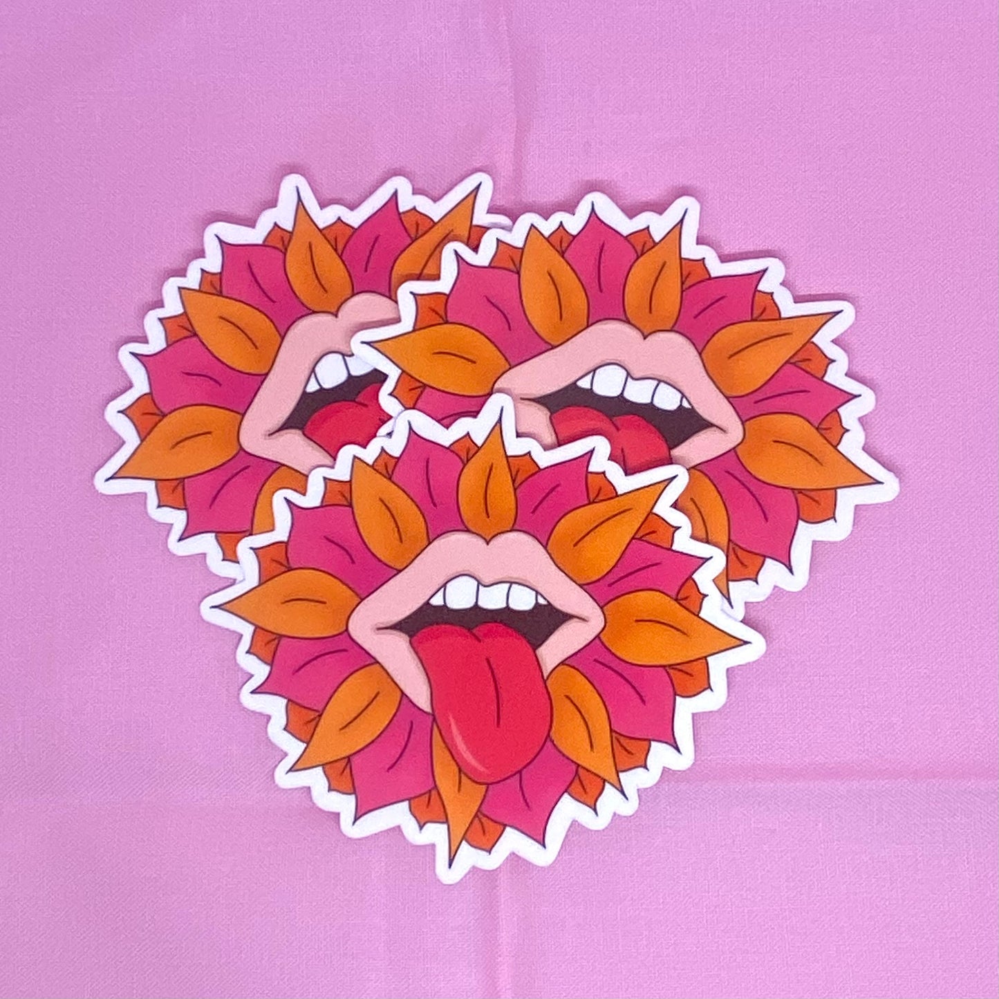 Flower Kiss - Pink & Orange