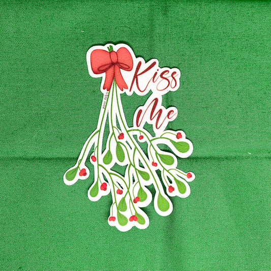 "Kiss Me" Mistletoe Sticker