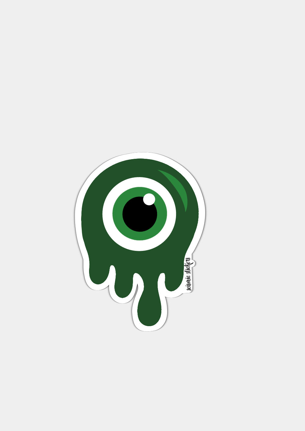 "Melting" Evil Eye - Dark Green