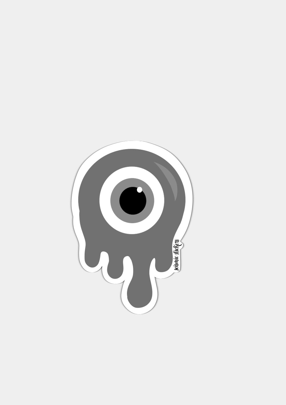 "Melting" Evil Eye - Grey