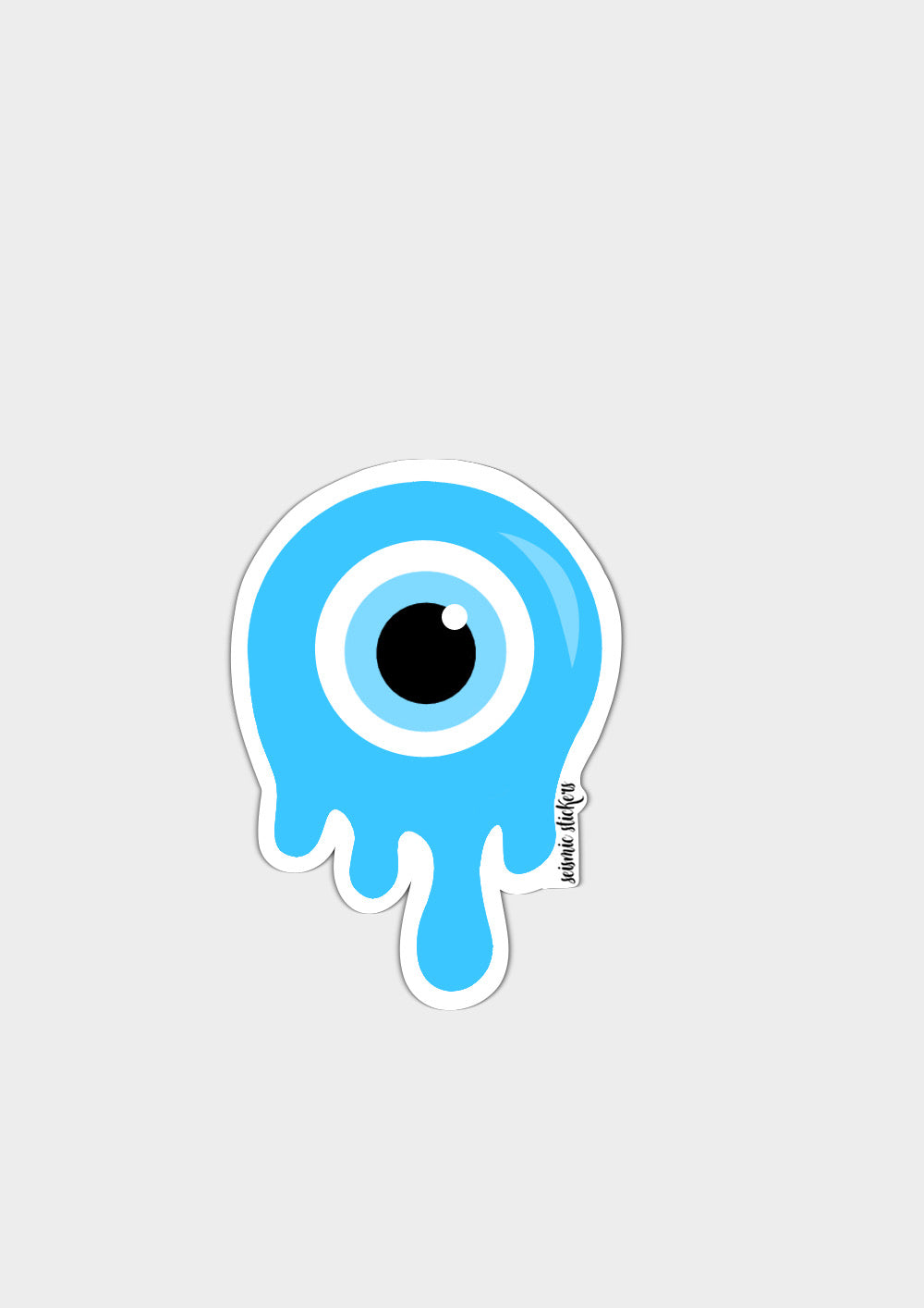 "Melting" Evil Eye - Light Blue