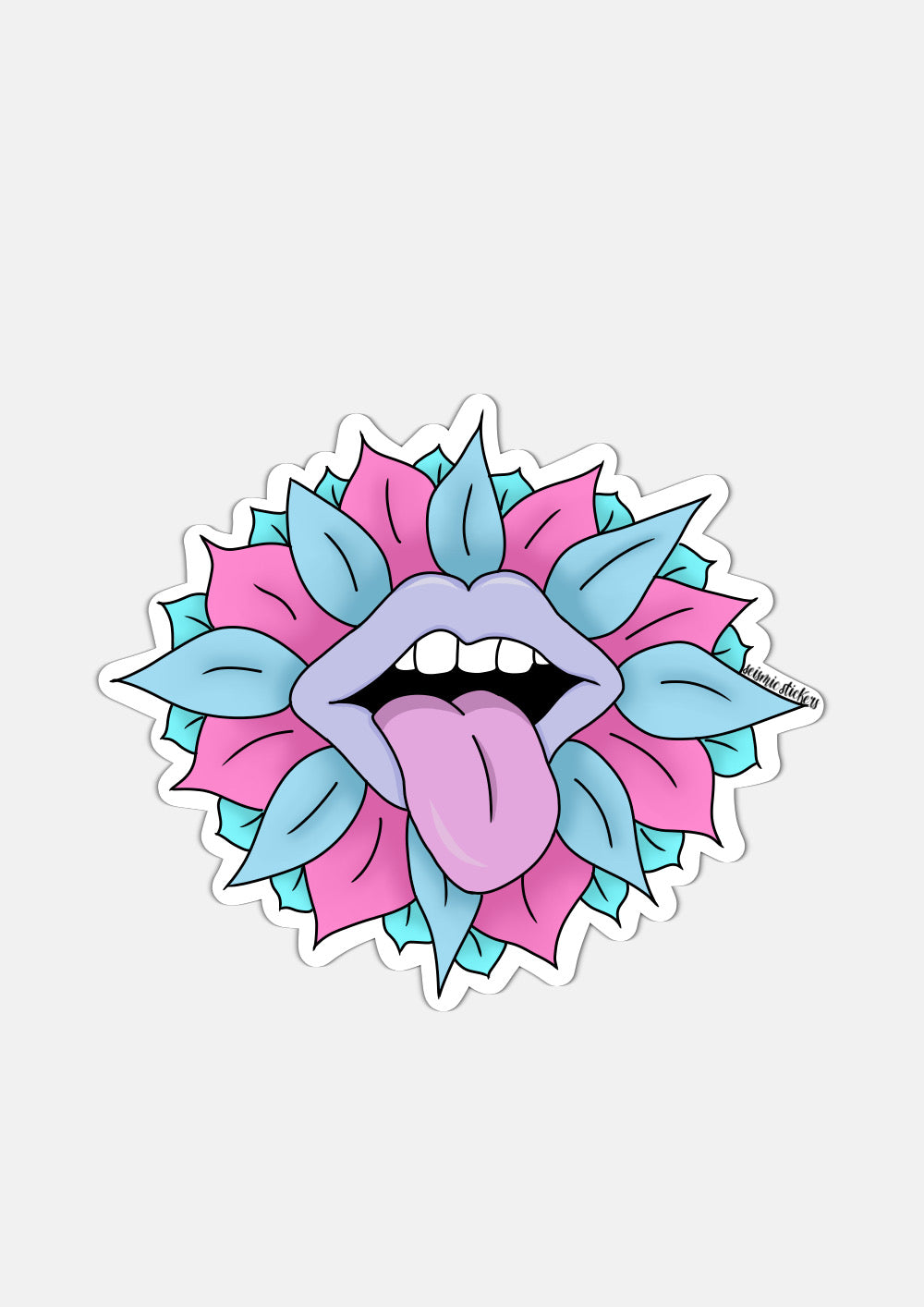 Flower Kiss - Purple, Pink, & Blue